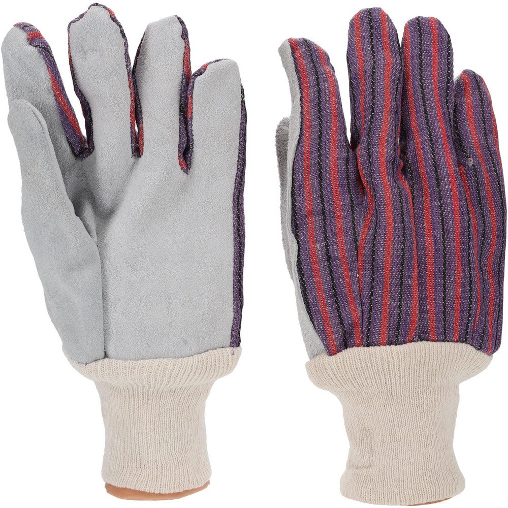 Work Gloves: PRO-SAFE Size Large, Cotton Lined, Cowhide