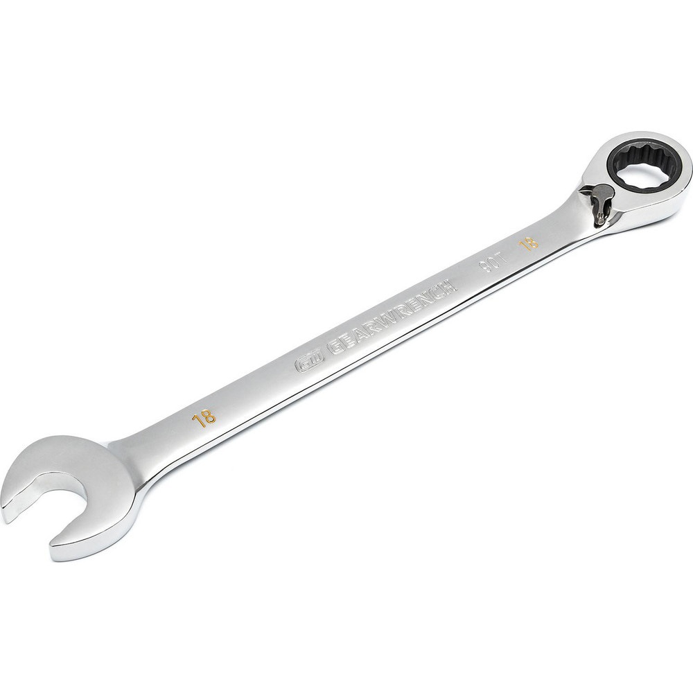 Combination Wrench: 18.00 mm Head Size, 15 deg Offset