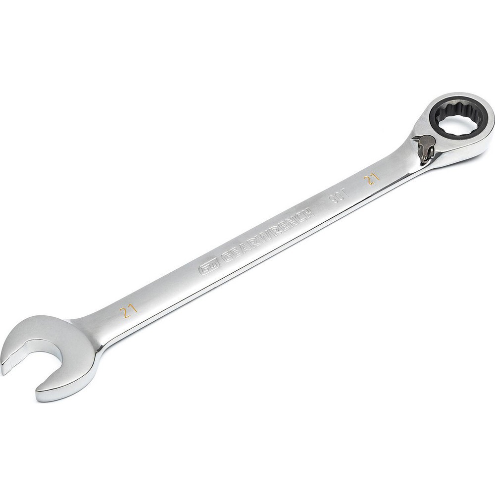 Combination Wrench: 21.00 mm Head Size, 15 deg Offset
