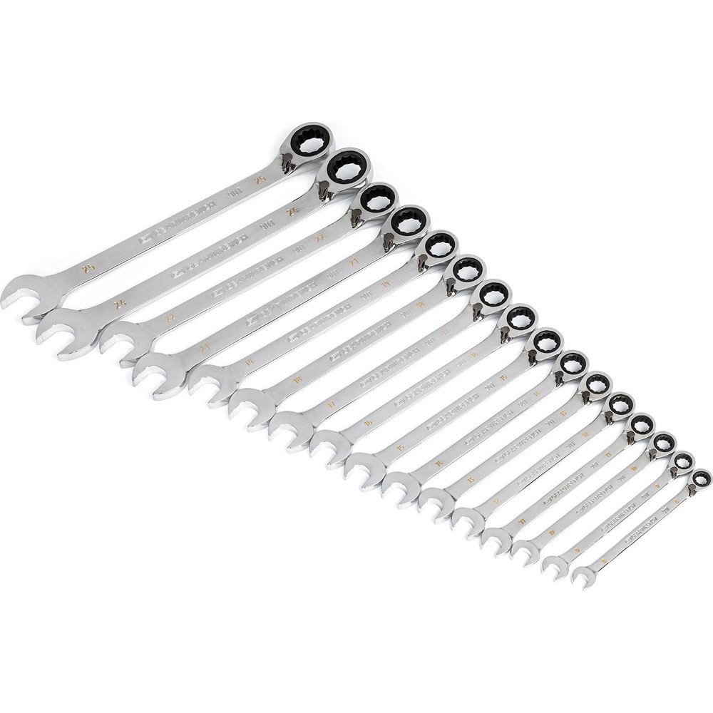 Wrench Sets; Container Type: None ; Material: Alloy Steel ; Non-sparking: No ; Corrosion-resistant: Yes ; Ratcheting: Yes ; Number Of Pieces: 16