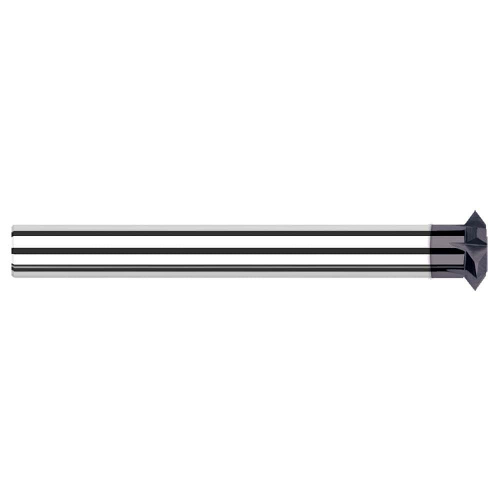 Double-Angle Cutters; Connection Type: Shank ; Cutter Material: Brazed Solid Carbide ; Included Angle: 60.00 ; Cutter Diameter (Inch): 1/4 ; Cutting Width (Decimal Inch): 0.0720 ; Overall Length (Decimal Inch): 2.5720