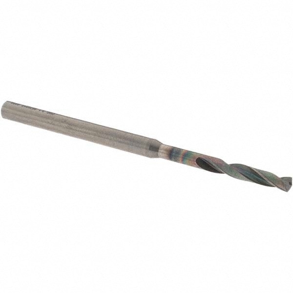 Screw Machine Length Drill Bit: 3.10 mm (0.1220) Dia, 140 deg, Solid Carbide