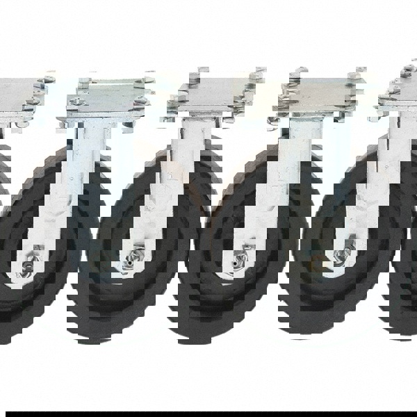 Rigid Top Plate Caster: Polypropylene, 6