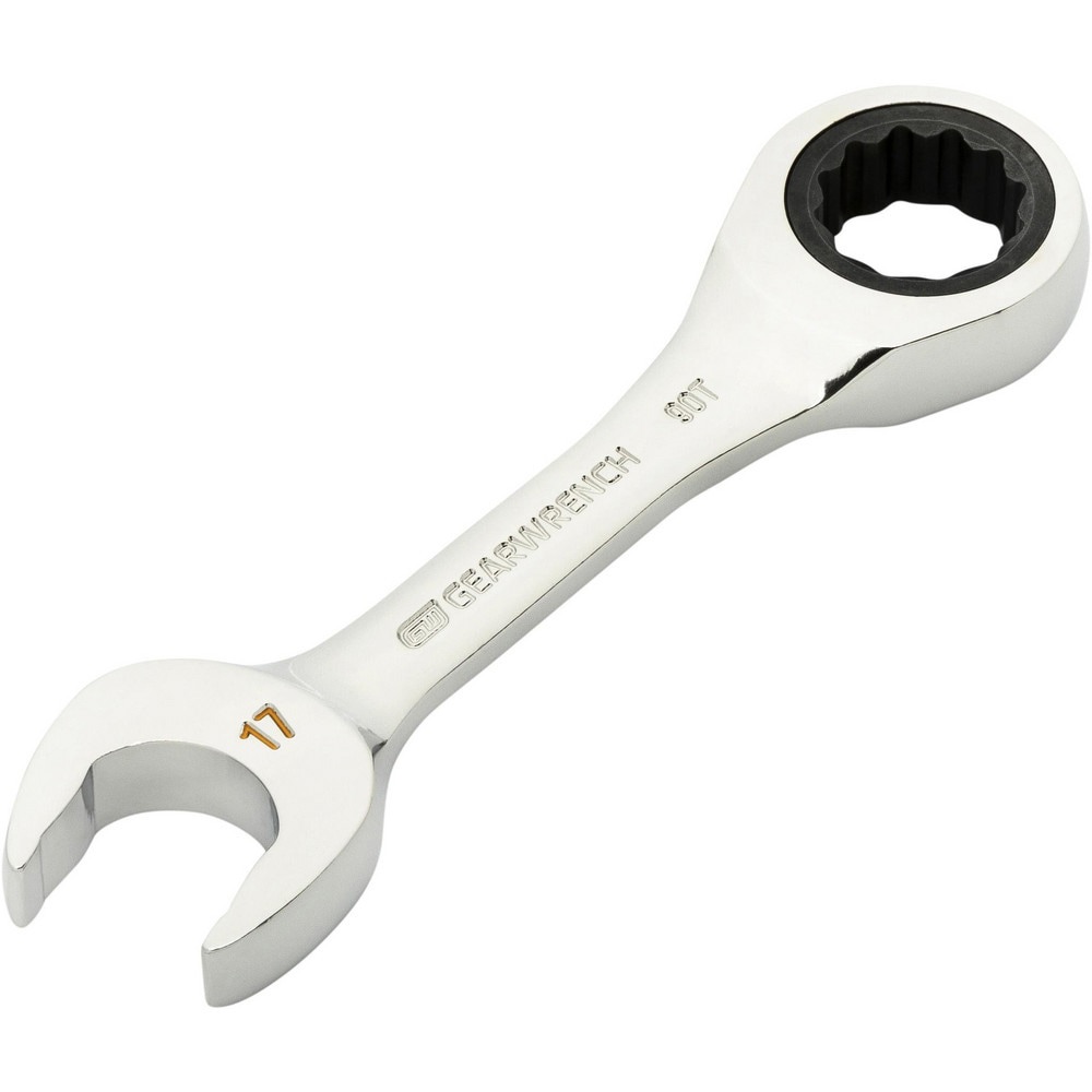 Combination Wrenches; Size (mm): 17 ; Finish: Polished Chrome ; Head Type: Combination ; Handle Type: Stubby ; Material: Alloy Steel ; Non-sparking: Yes