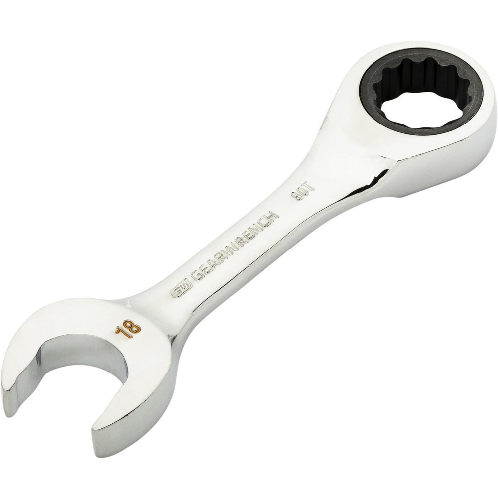Combination Wrenches; Size (mm): 18 ; Finish: Polished Chrome ; Head Type: Combination ; Handle Type: Stubby ; Material: Alloy Steel ; Non-sparking: Yes
