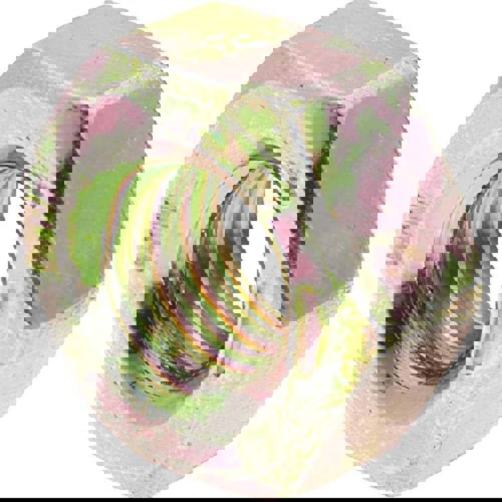 Hex Nut: 1/4-20, Grade 8 Steel, Zinc Yellow Dichromate Finish