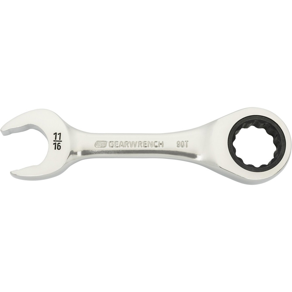 Combination Wrenches; Size (Inch): 11/16 ; Finish: Polished Chrome ; Head Type: Combination ; Handle Type: Stubby ; Material: Alloy Steel ; Non-sparking: Yes