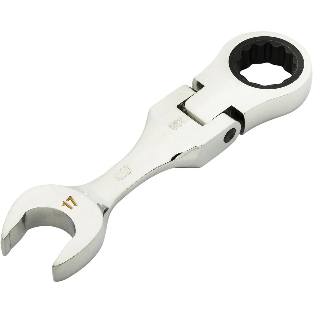 Combination Wrenches; Size (mm): 17 ; Finish: Polished Chrome ; Head Type: Combination ; Handle Type: Stubby ; Material: Alloy Steel ; Non-sparking: Yes