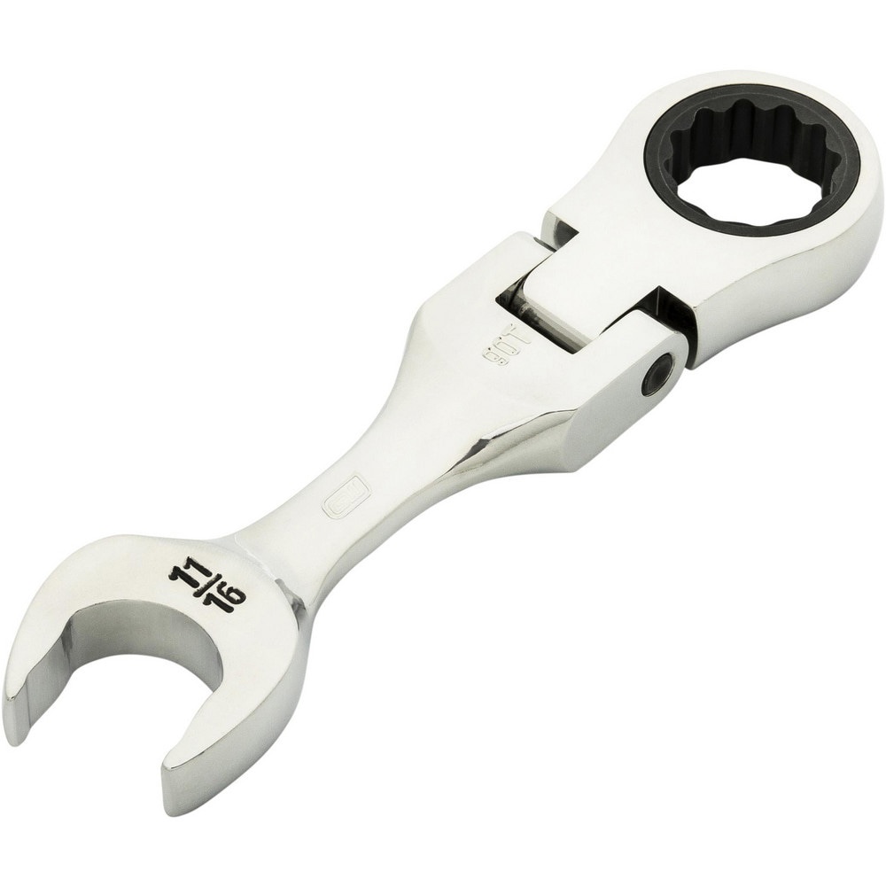 Combination Wrenches; Size (Inch): 11/16 ; Finish: Polished Chrome ; Head Type: Combination ; Handle Type: Stubby ; Material: Alloy Steel ; Non-sparking: Yes