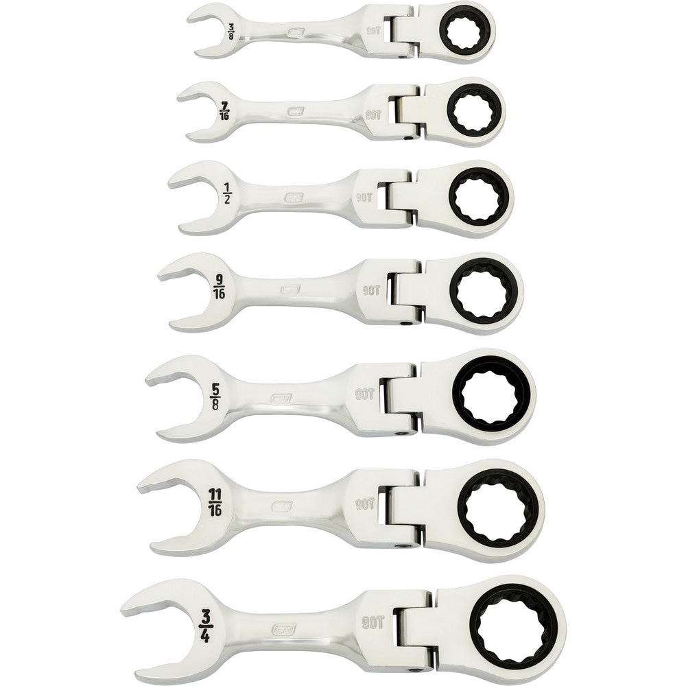 Wrench Sets; Set Type: Stubby Wrench Set ; System Of Measurement: Standard ; Size Range: 3/8