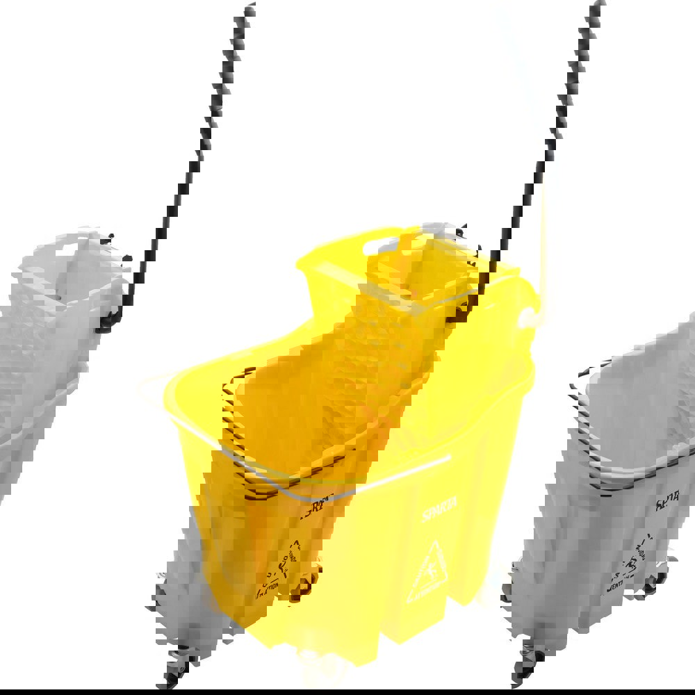 Mop Buckets & Wringers; Connection Type: None ; Mop Capacity: 35 ; Handle Material: Ergonomic Dual Component ; Color: Yellow