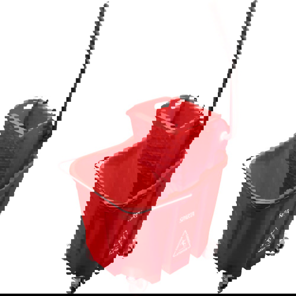 Mop Buckets & Wringers; Connection Type: None ; Mop Capacity: 35 ; Handle Material: Ergonomic Dual Component ; Color: Red