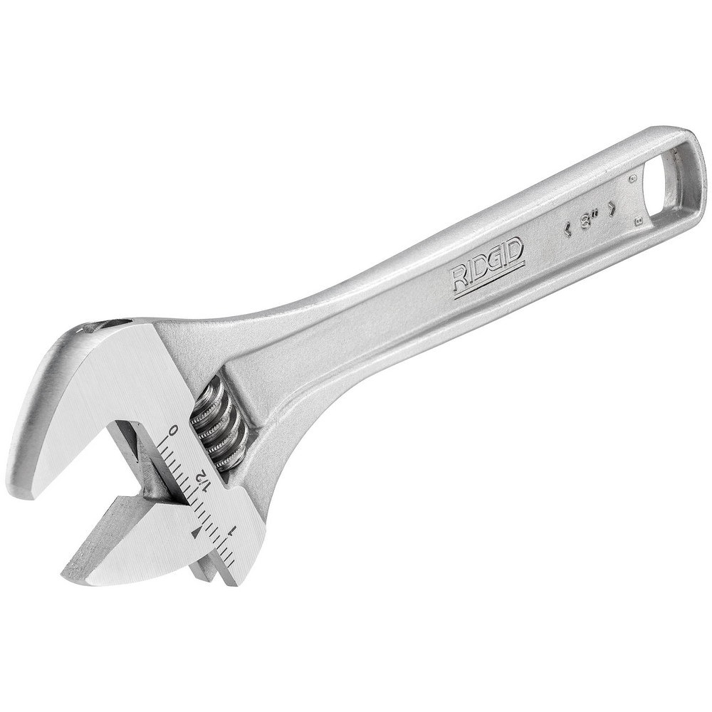Adjustable Wrenches; Overall Length (Inch): 8 ; Finish: Nickel ; Handle Type: I-Beam ; Material: Chrome-Vanadium Steel ; Measuring Scale: Yes ; Jaw Capacity (Inch): 7/8