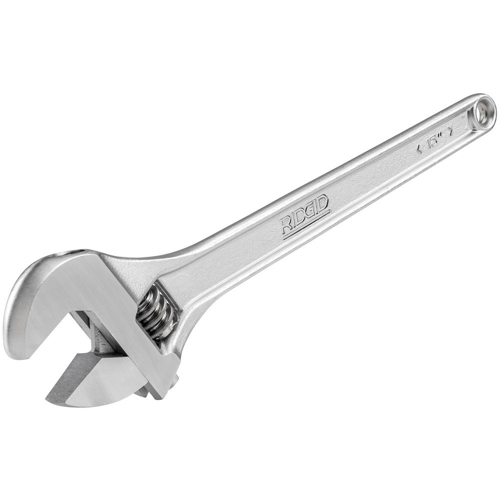 Adjustable Wrenches; Overall Length (Inch): 15 ; Finish: Nickel ; Handle Type: I-Beam ; Material: Chrome-Vanadium Steel ; Measuring Scale: No ; Jaw Capacity (Inch): 1-11/16