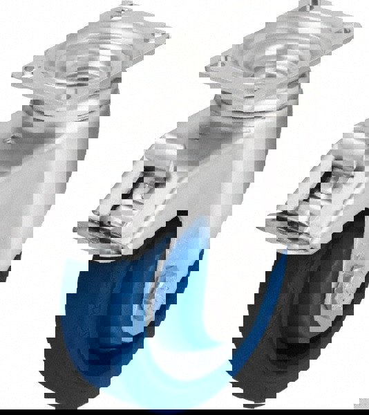 Swivel Top Plate Caster: Solid Rubber, 5