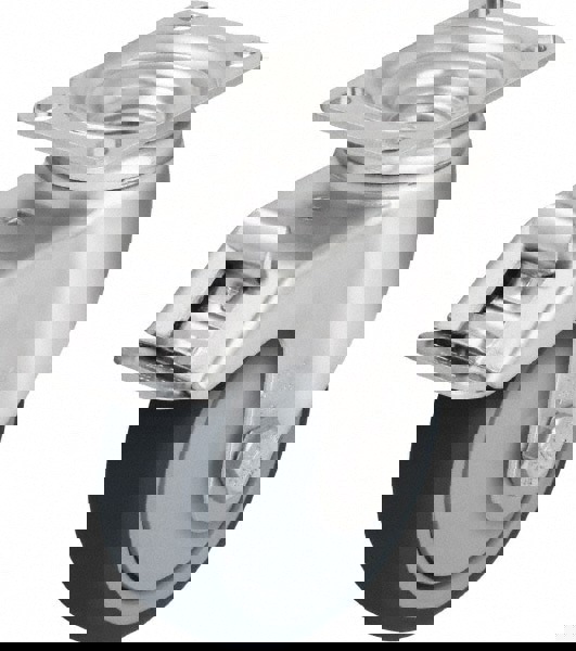 Rigid & Swivel Top Plate Caster: Thermoplastic Polyurethane, 5