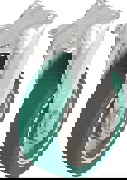 Rigid Top Plate Caster: Polyurethane-Elastomer Blickle Softhane, 4