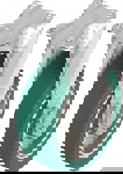 Rigid Top Plate Caster: Polyurethane-Elastomer Blickle Softhane, 5