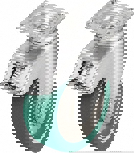 Swivel Top Plate Caster: Polyurethane-Elastomer Blickle Softhane, 5