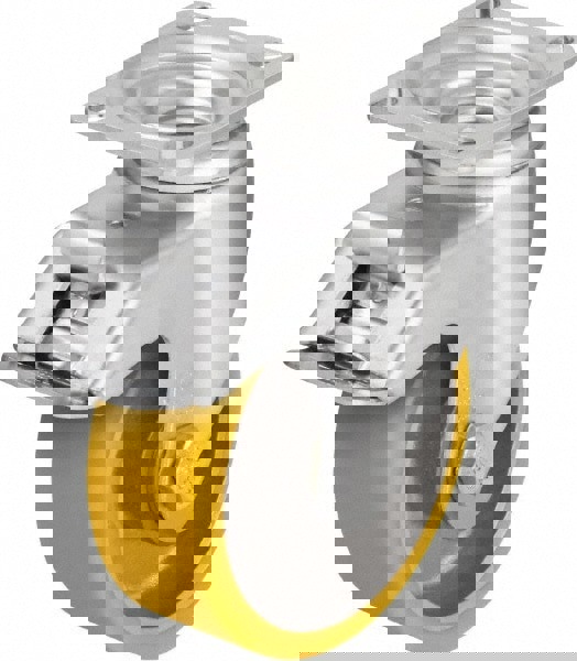 Swivel Top Plate Caster: Polyurethane-Elastomer Blickle Softhane, 4