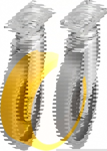 Swivel Top Plate Caster: Polyurethane-Elastomer Blickle Softhane, 5