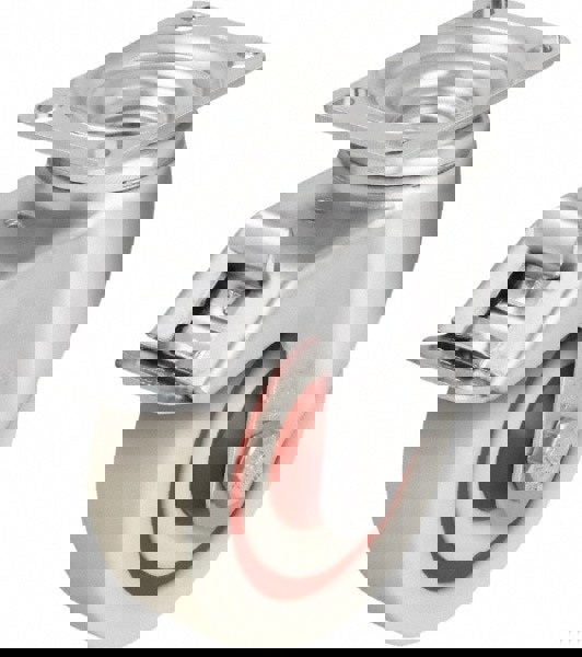 Rigid & Swivel Top Plate Caster: Nylon, 4