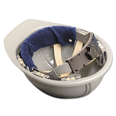 Hard Hat Sweatband: Terry Cloth, Navy Blue