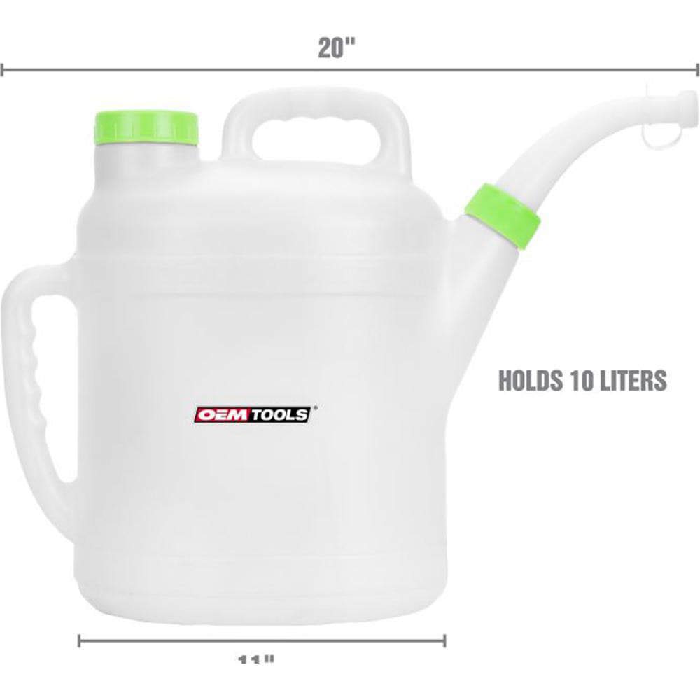Oil Drain Containers; Container Size: 10L ; Overall Length: 7.50 ; Overall Width: 20 ; Features: Safe For Automotive Oils & Fluids; Convenient Carry & Pour Handles; Spill Proof Caps