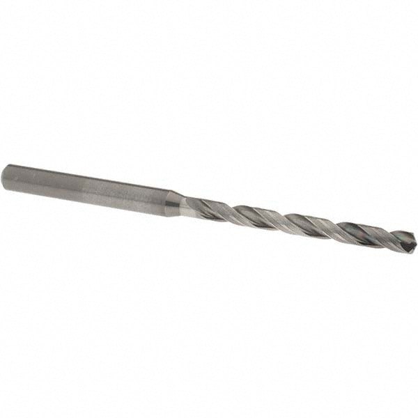 Taper Length Drill Bit: Series 6520, 6.1 mm Dia, 140 &deg; Point, Solid Carbide