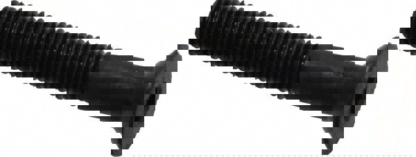 Flat Socket Cap Screw: M5x0.8, 12.9 Alloy Steel, Black Oxide Finish