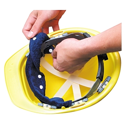 Hard Hat Sweat & Comfort Band: Cotton, Navy Blue