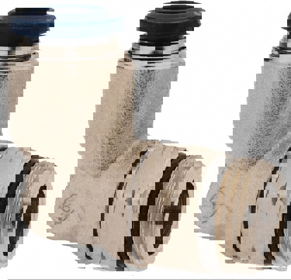 Push-to-Connect Tube x Universal Thread Fitting: Swivel Elbow, Universal, 3/8