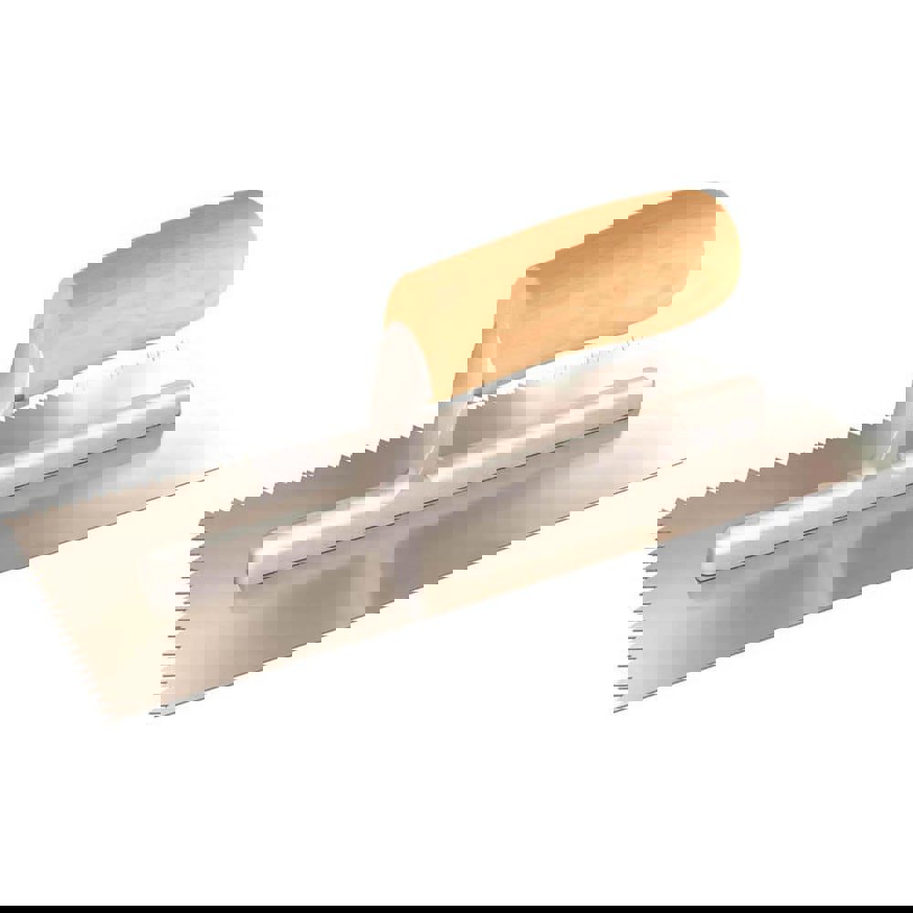Trowels; Trowel Type: Notched Trowel ; Blade Type: V-Notch ; Blade Material: Steel ; Handle Material: Wood