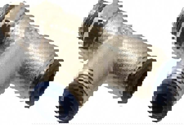 Push-to-Connect Tube x Universal Thread Fitting: Swivel Run Tee, Universal, 1/4