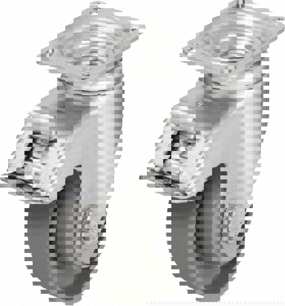 Swivel Top Plate Caster: Nylon, 3-1/2