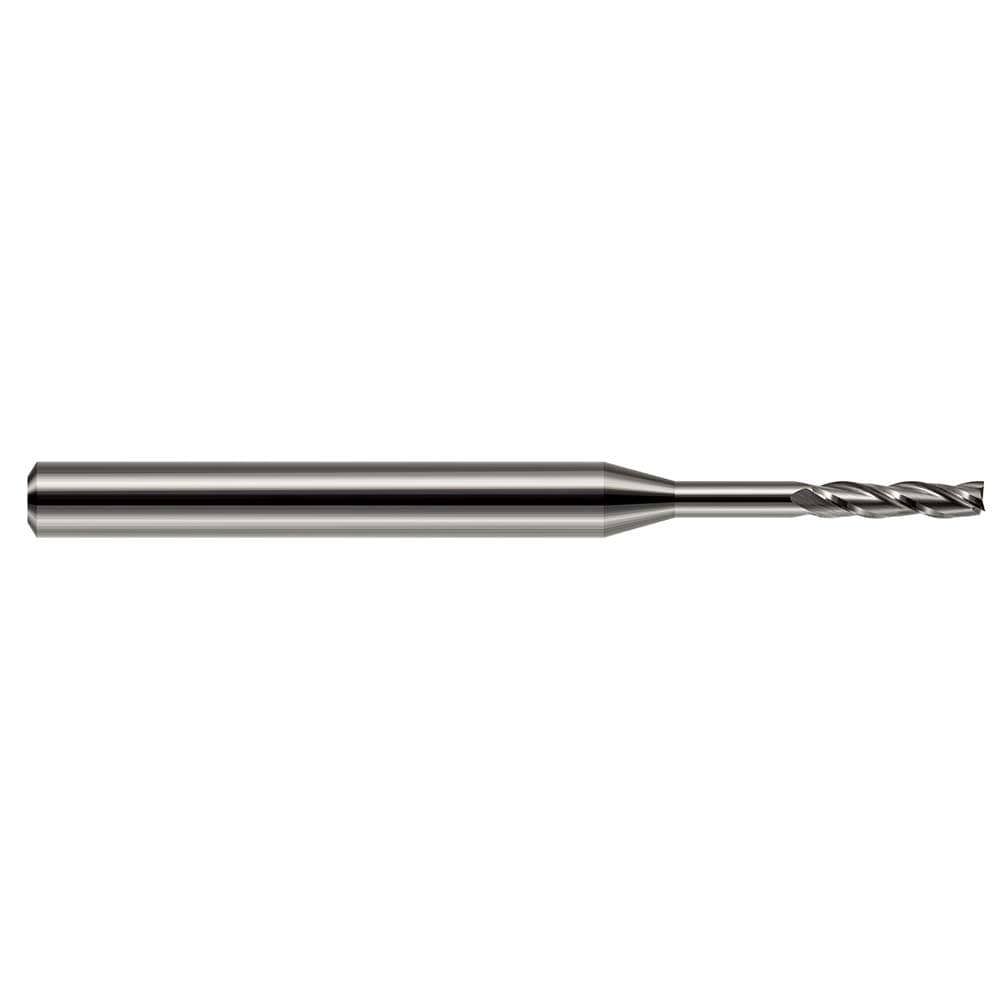 Square End Mill: 1/8'' Dia, 5/8'' LOC, 1/8'' Shank Dia, 2-1/2'' OAL, 3 Flutes, Solid Carbide