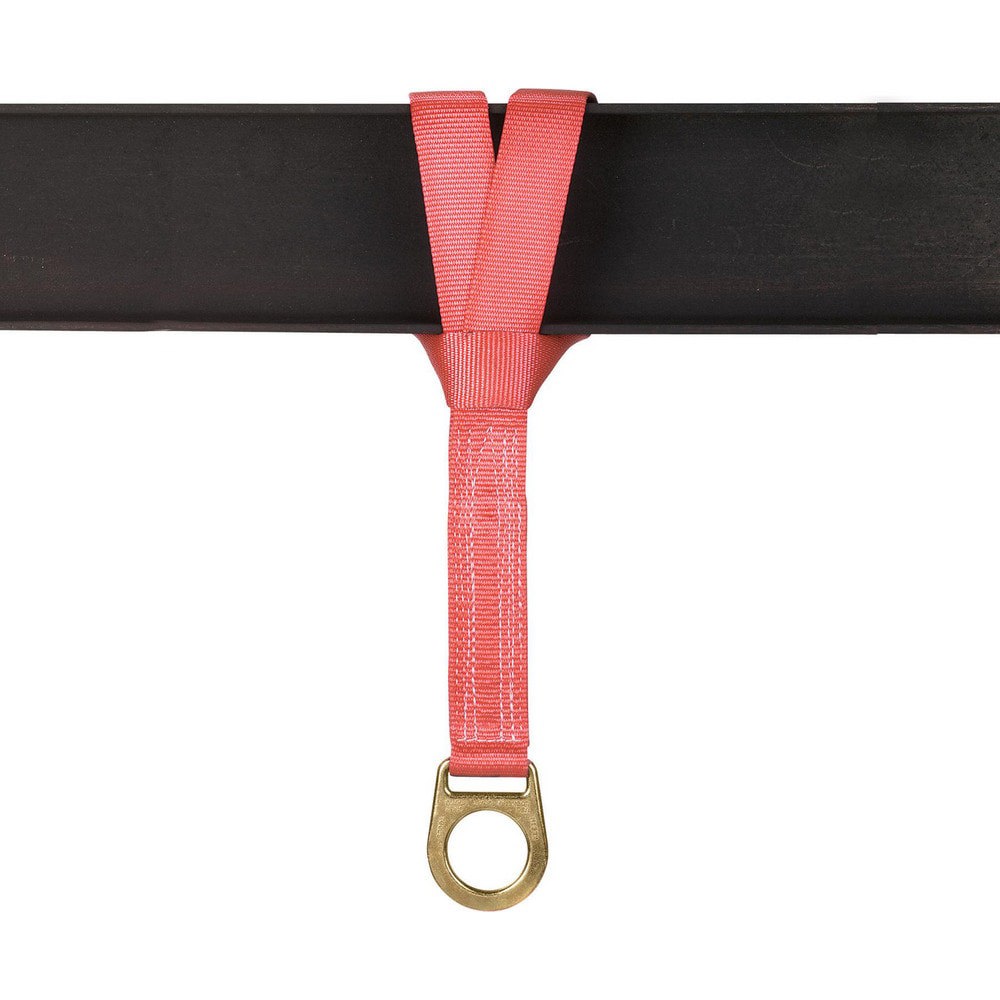 Anchors, Grips & Straps; Product Type: D-Ring Anchor ; Material: Nylon Webbing ; Color: Red ; Connection Type: D-Ring ; Standards: OSHA ; Temporary/Permanent: Temporary