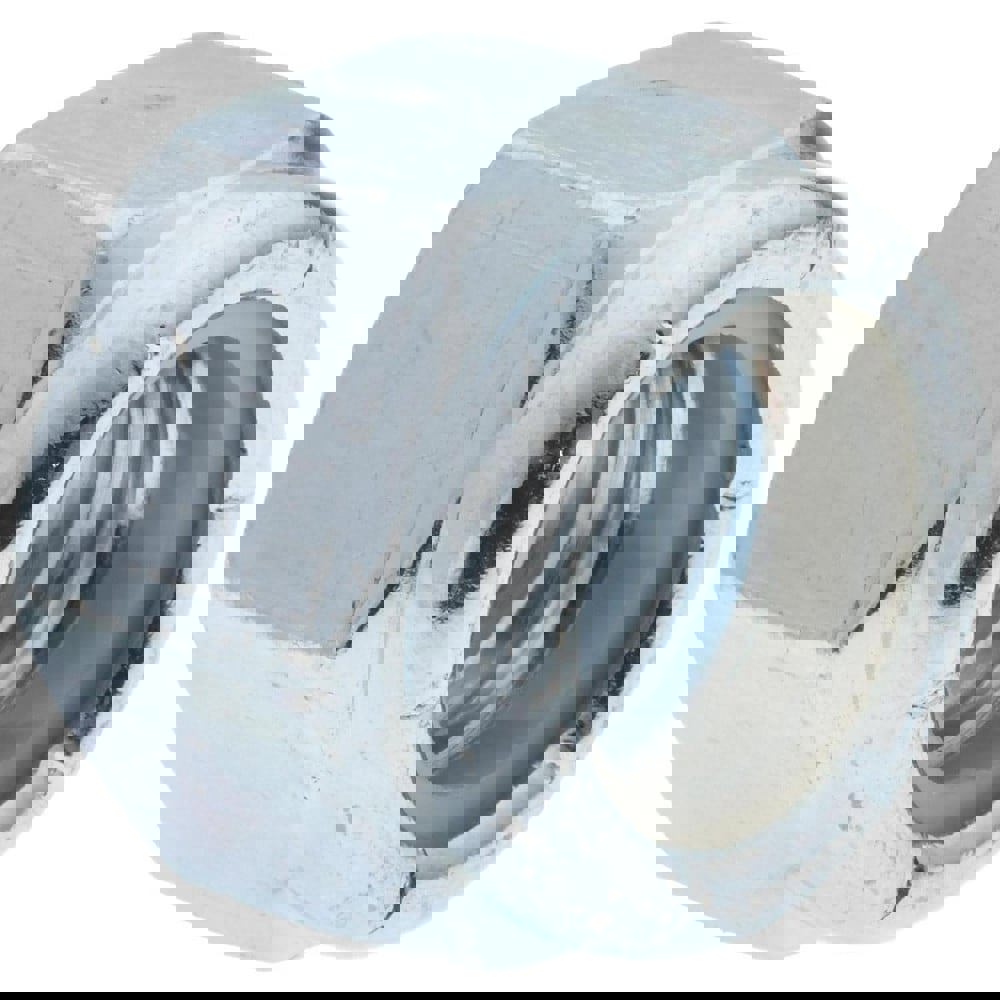 Hex Lock Nut: Insert, Nylon Insert, 5/8-11, Grade 2 Steel, Zinc-Plated