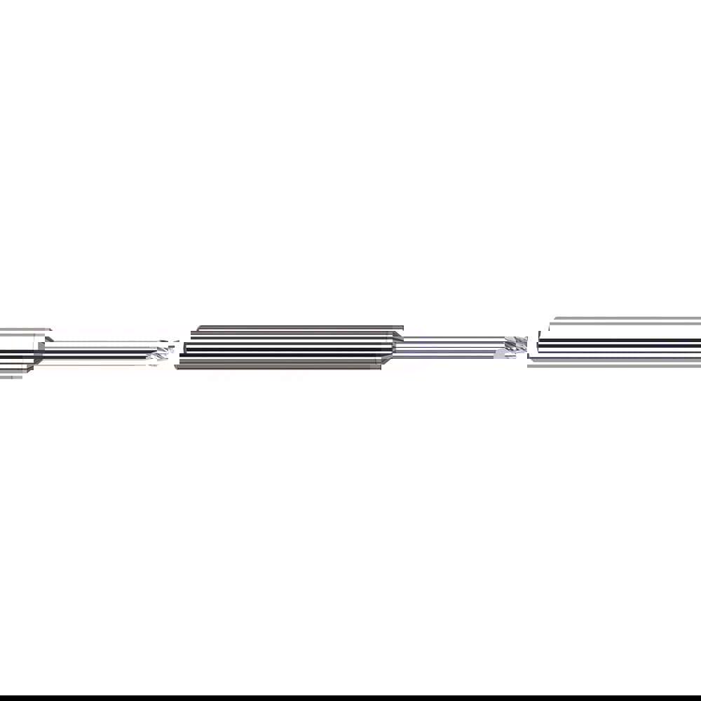 Square End Mill: 1/32'' Dia, 3/64'' LOC, 1/8'' Shank Dia, 2-1/2'' OAL, 3 Flutes, Solid Carbide