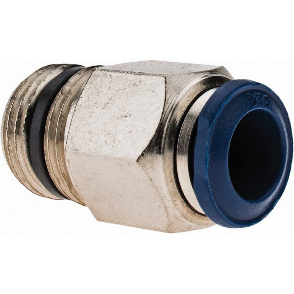 Push-To-Connect Tube to Male & Tube to Male NPTF Tube Fitting: Male, Straight, 3/8