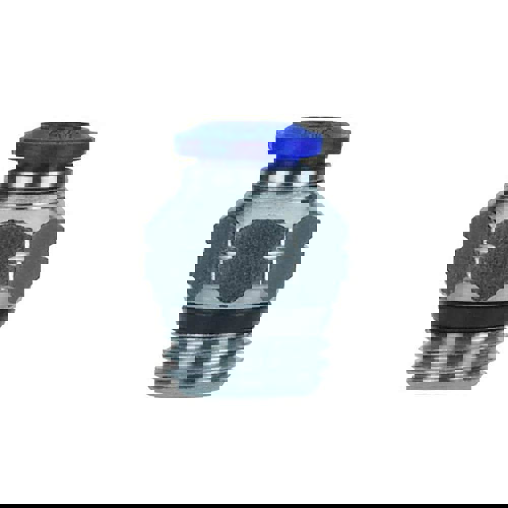 Push-to-Connect Tube x Male x Tube x Male UNF Fitting: Straight, #10-32 Thread, UNF, 1/8