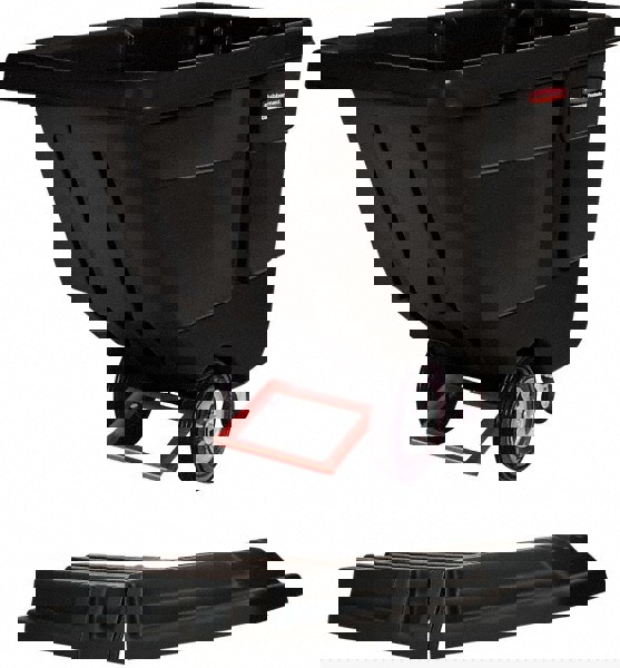 Polyethylene Basket Truck: 1 cu yd, 850 lb Capacity, 43-3/4