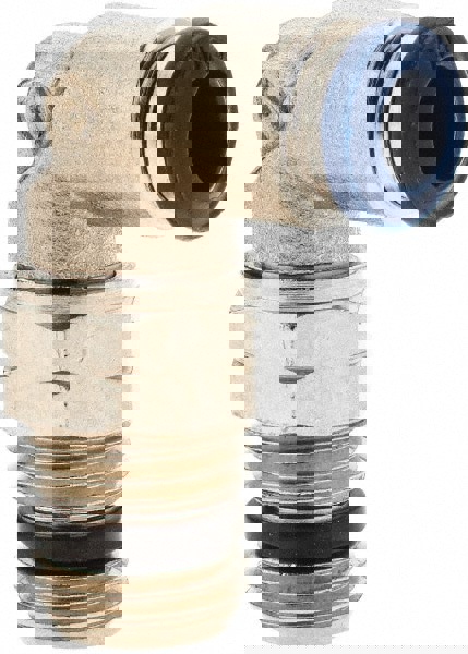 Push-to-Connect Tube x Male x Tube x Male NPTF Fitting: Swivel Elbow, NPTF, 1/4