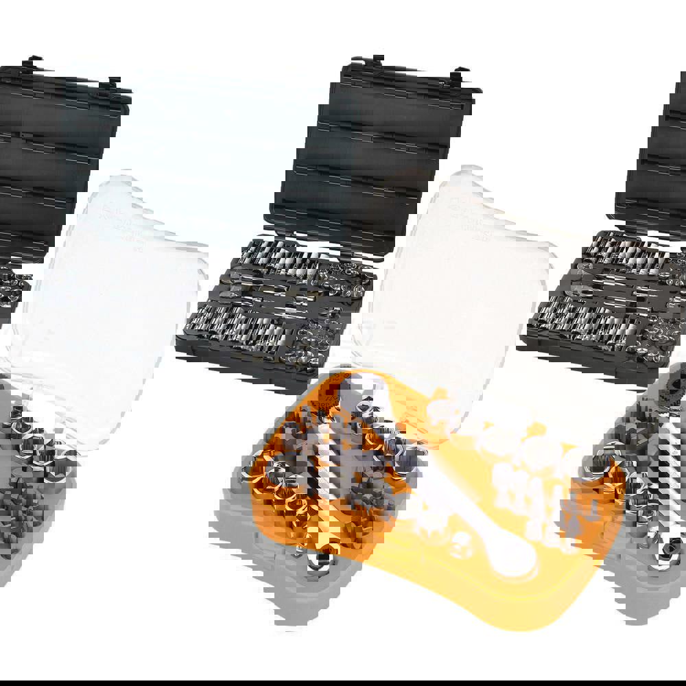 Deep Standard Socket Set: 57 Pc, 3/8