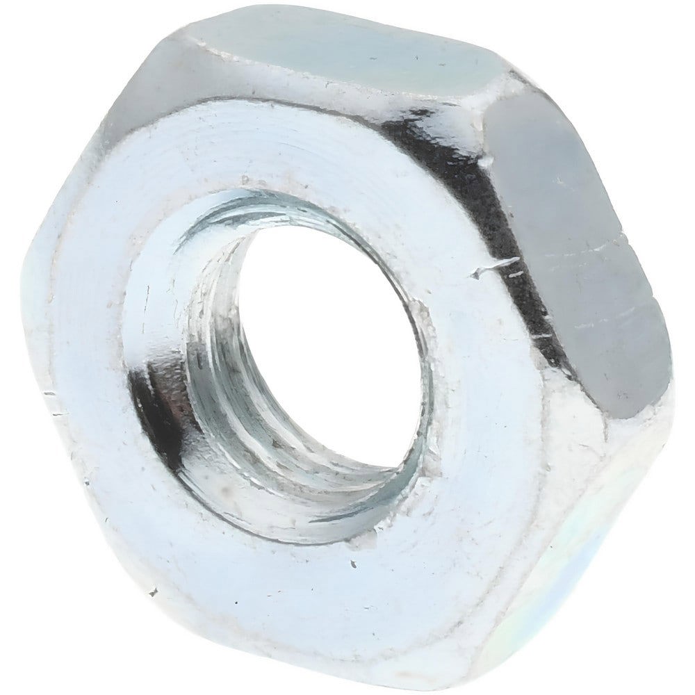 Hex Nut: #10-32, Grade 2 Steel, Zinc-Plated
