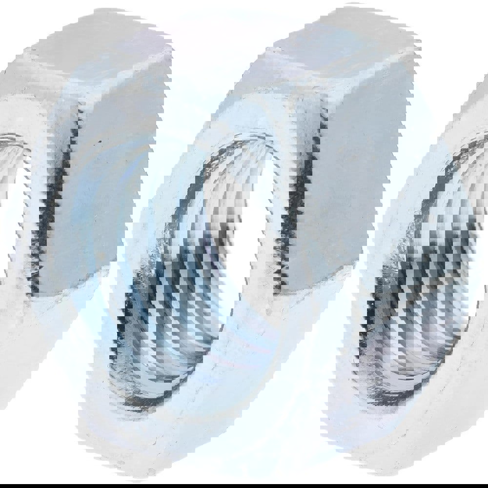 Hex Nut: 7/16-14, Grade 5 Steel, Zinc-Plated