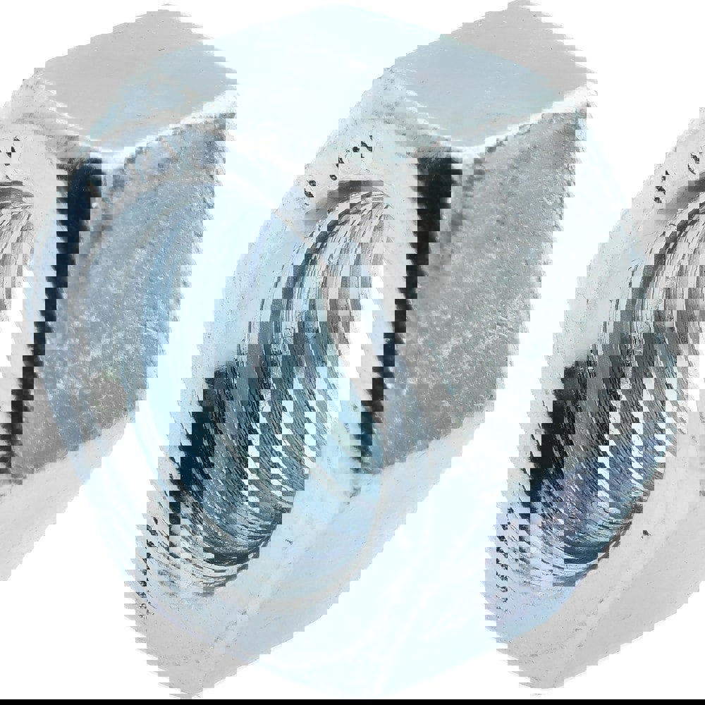 Hex Nut: 1/2-13, Grade 5 Steel, Zinc-Plated