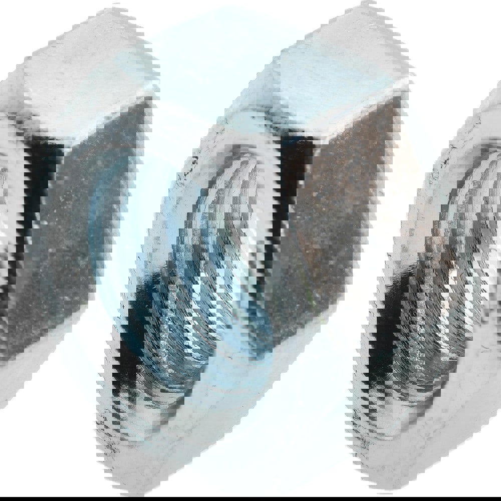 Hex Nut: 3/8-16, Grade 5 Steel, Zinc-Plated