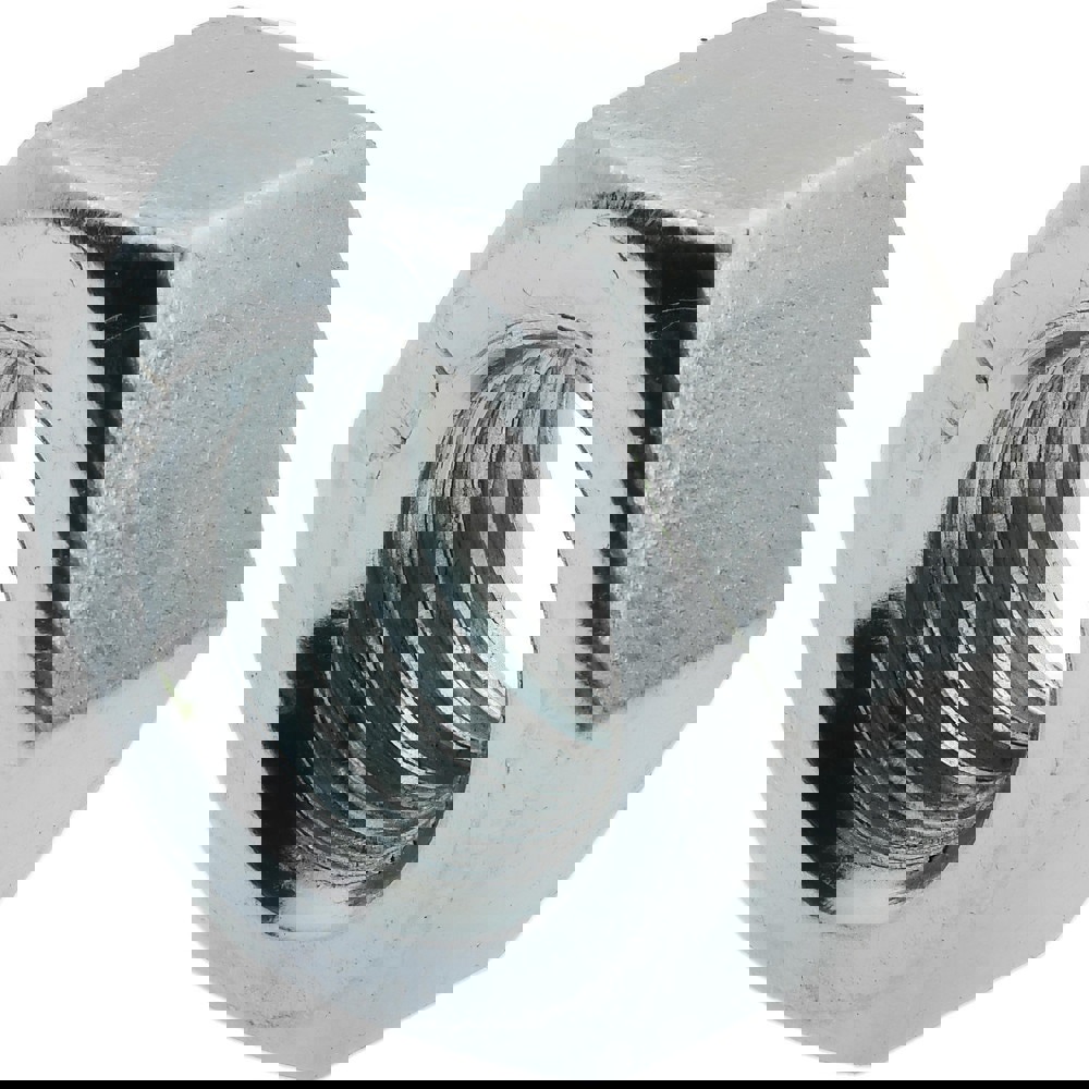 Hex Nut: 7/16-14, Grade 5 Steel, Zinc-Plated