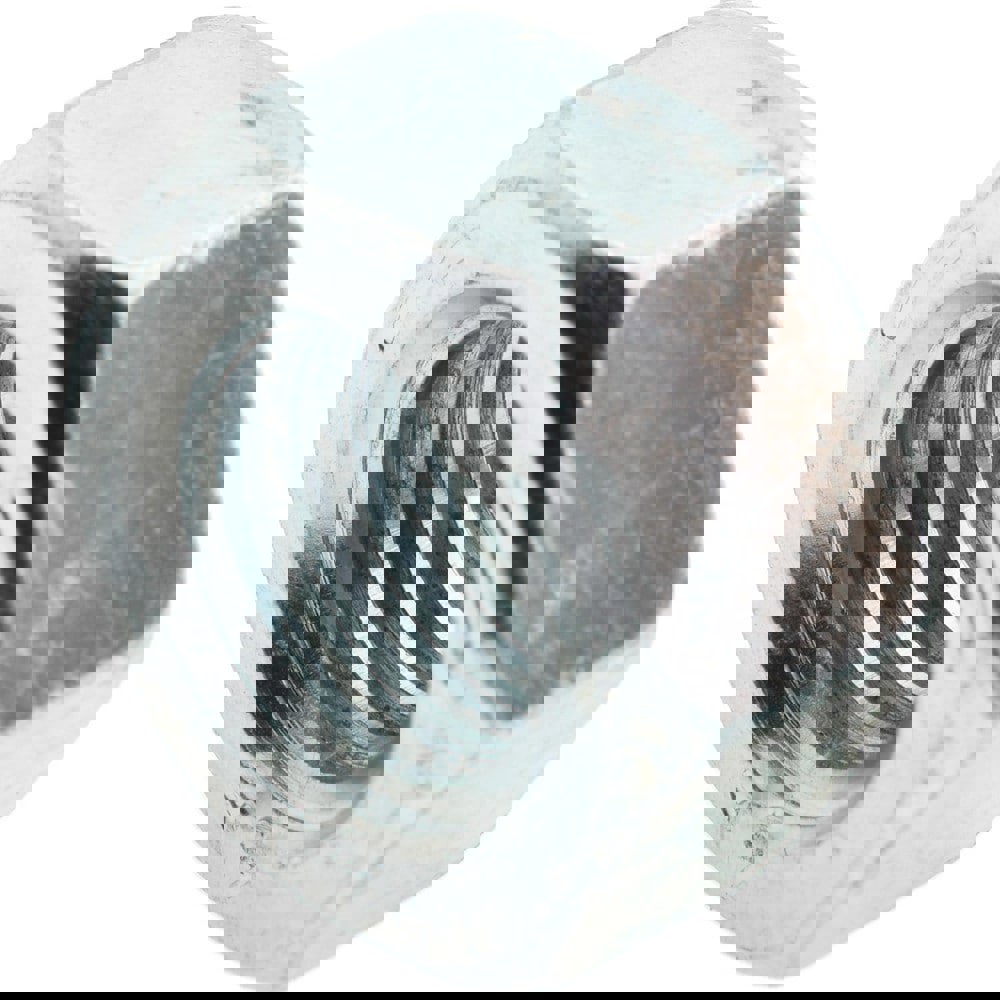 Hex Nut: 9/16-12, Grade 5 Steel, Zinc-Plated